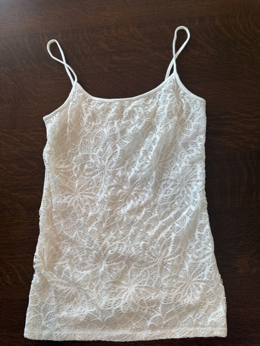 Aeropostale Favorite Cami Lace Front White Medium